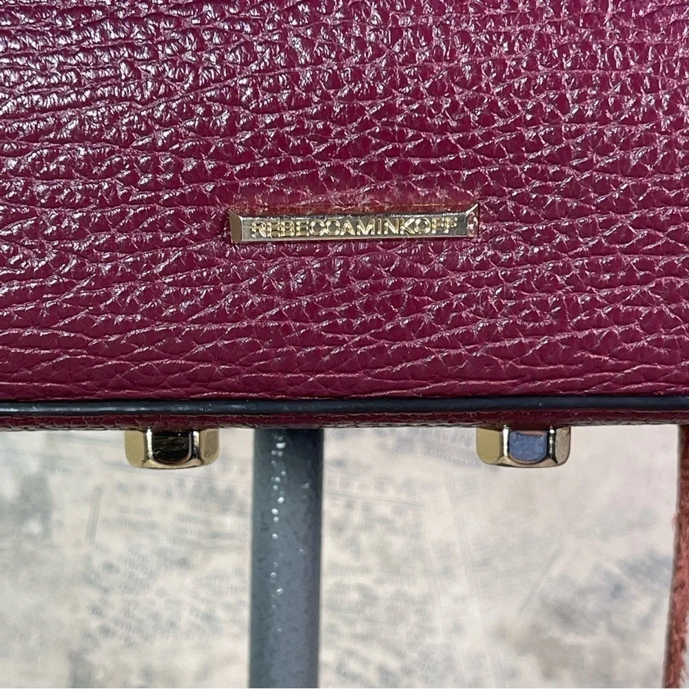 REBECCA MINKOFF Avery Saffiano Leather Crossbody Bag Chain Strap